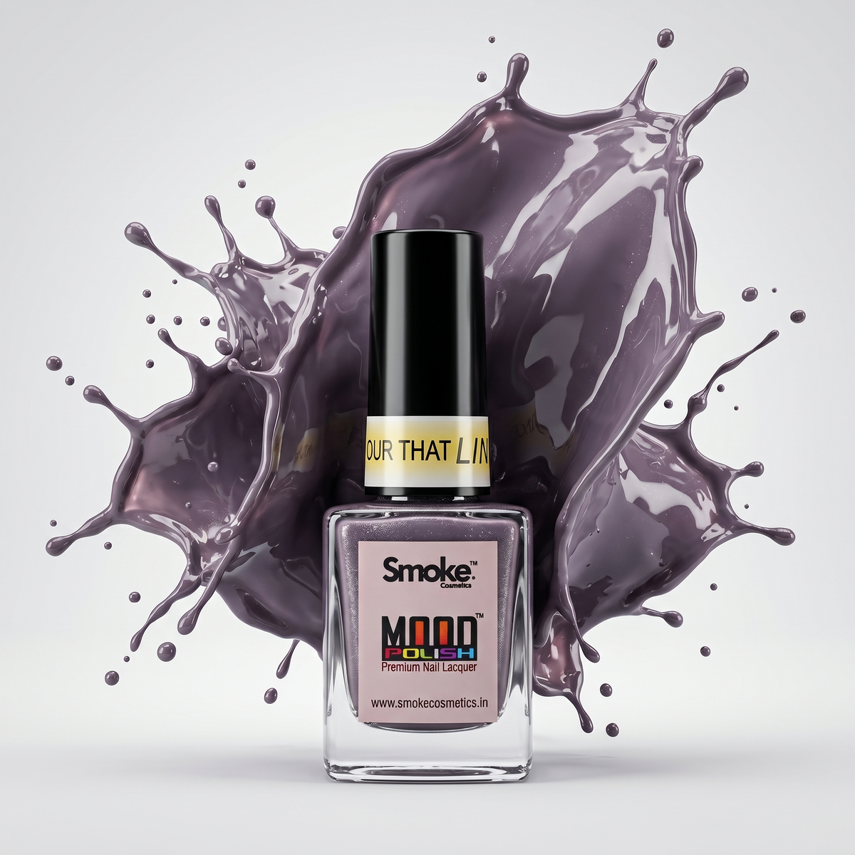 Smoke Cosmetics Mood Polish 8ml Premium Nail Lacquer - Metallic Silver Gray