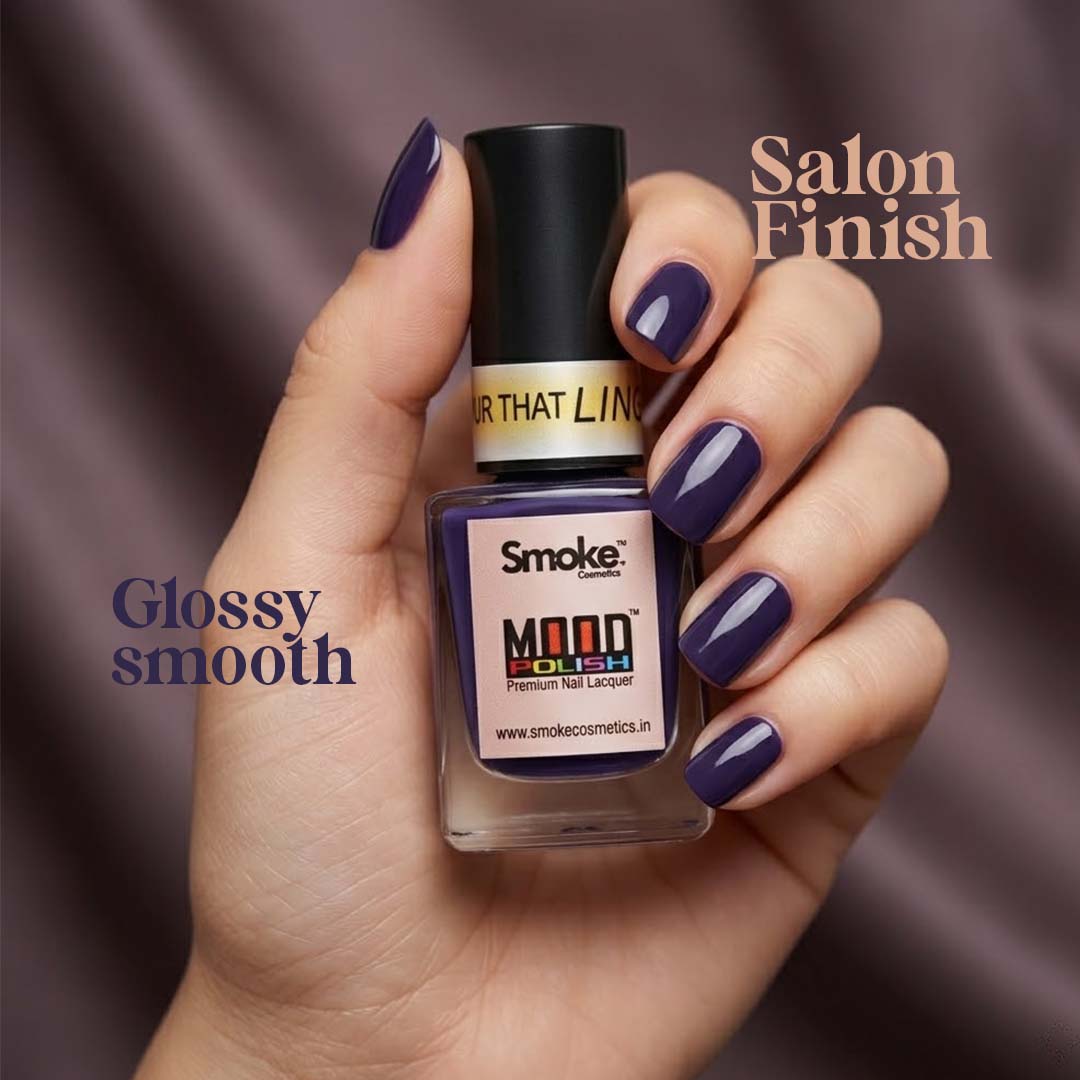 Smoke Cosmetics Mood Polish 8ml Premium Nail Lacquer - Deep Violet